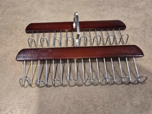 Wooden Strap Hanger Multifunctional Underwear Vest Storage Tool Home Solid Wood Hook Wave Clothes Drying Rack (PACK OF 20) photo review