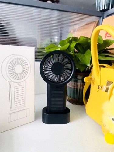 Mros Solar-Powered Handheld Desktop Fan, Portable, Outdoor USB Rechargeable for Summer. photo review