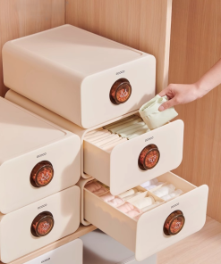 Underwear & Socks Storage Box | Drawer Divider Organizer | 3-in-1 Closet Storage Set (PACK OF 3)