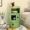Cream Style Bedside Cabinet | INS Narrow Edge Round Storage Side Cabinet | Creative Macaron Small Bedroom Storage