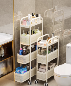 Slim Gap Storage Trolley | Drawer Narrow Cabinet | Bathroom, Fridge, Sofa & Toilet Multi-Purpose Organizer