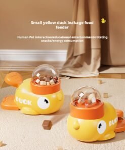 Little Yellow Duck Leak-Proof Cat Toy Self-Entertaining Cat Teaser Stick Pet Snack Freeze-Dried Launcher