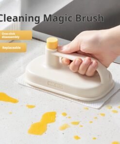 Magic Eraser Kitchen Grease Remover with Handle Stove Brush Lazy One-Time Use Cleaning Cloth No-Rinse, No-Mess Hand Brush
